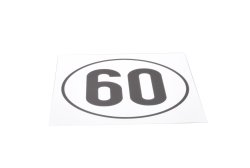 Geschwindigkeitsaufkleber, 60 km/h, &Oslash; 200 mm