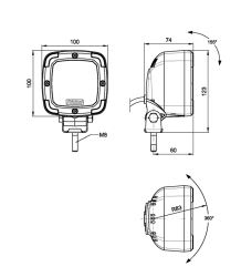 FRISTOM FT-036 Arbeitsscheinwerfer LED, m. Magnet