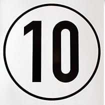 Geschwindigkeitsaufkleber, 10 km/h, &Oslash; 200 mm